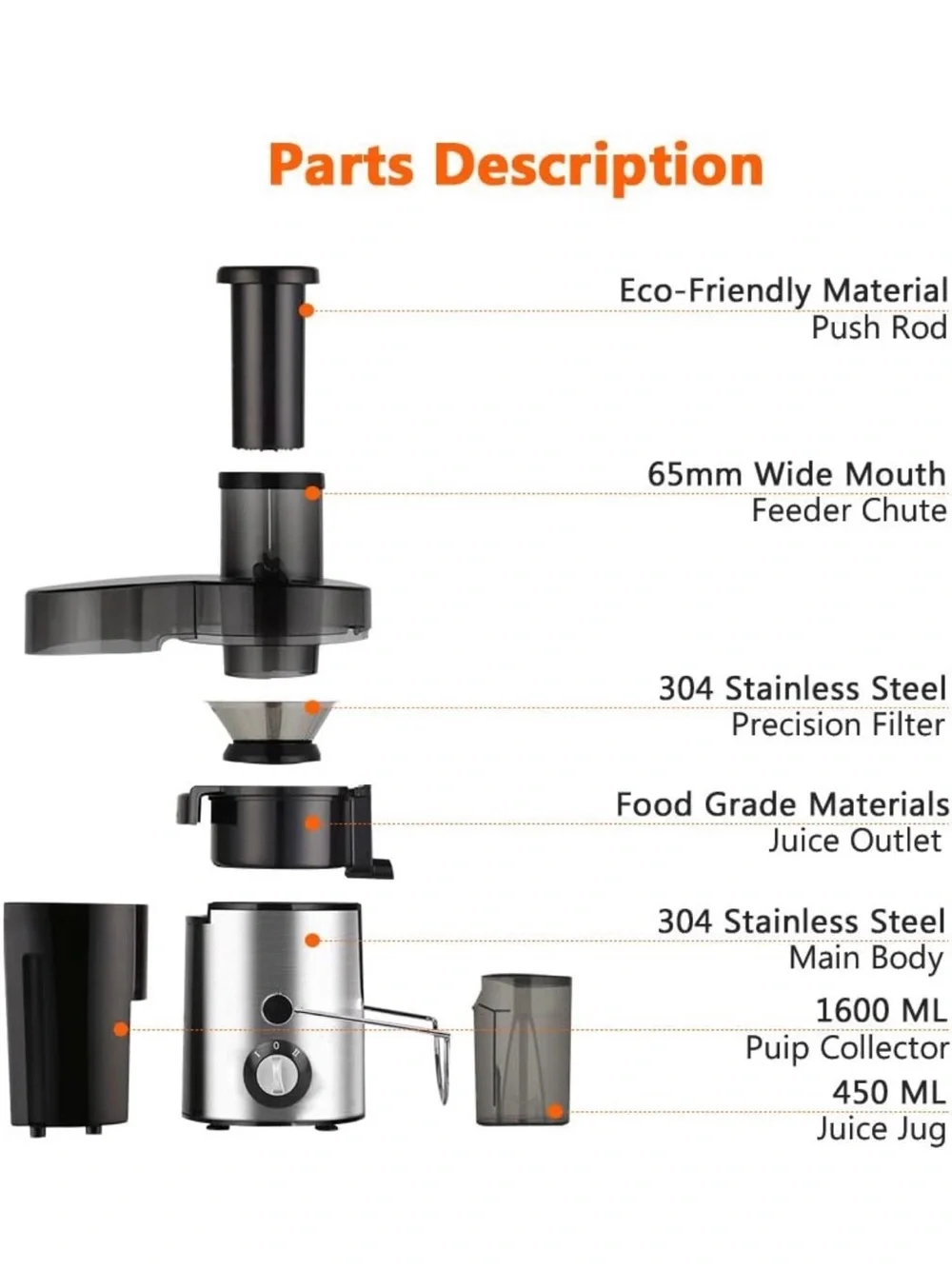 Juicer Juice Extractor High Speed for Fruit and Vegetables machine